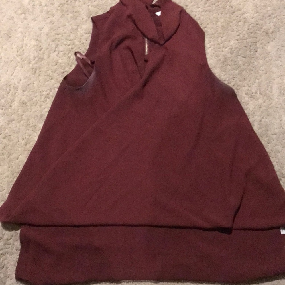 Maroon unique dress shirt